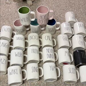 Rae Dunn Style Ceramic coffee tea Mugs PICK 2 NWT Not Used.